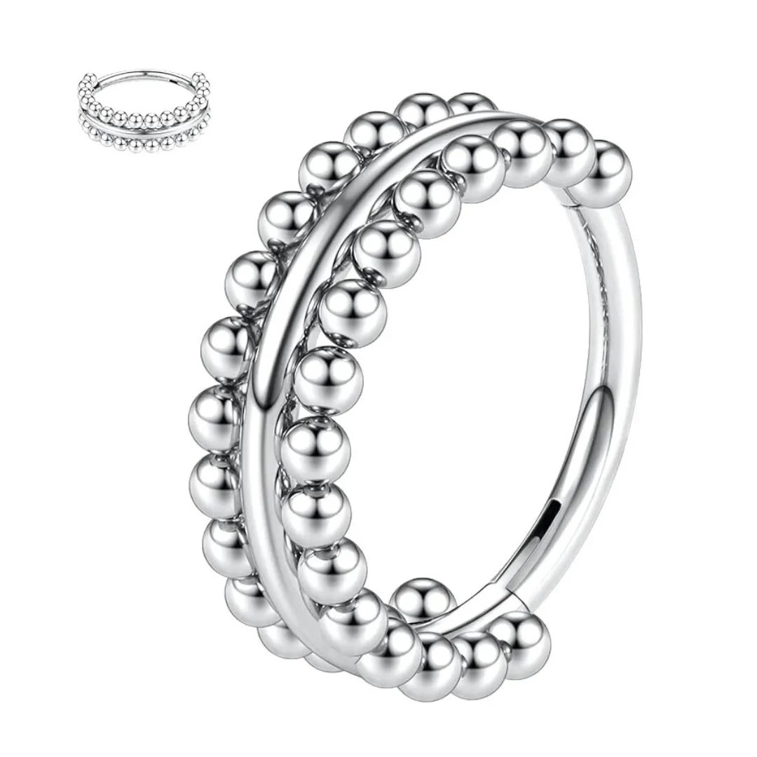 Steel Double Sided Beads Hinged Clicker